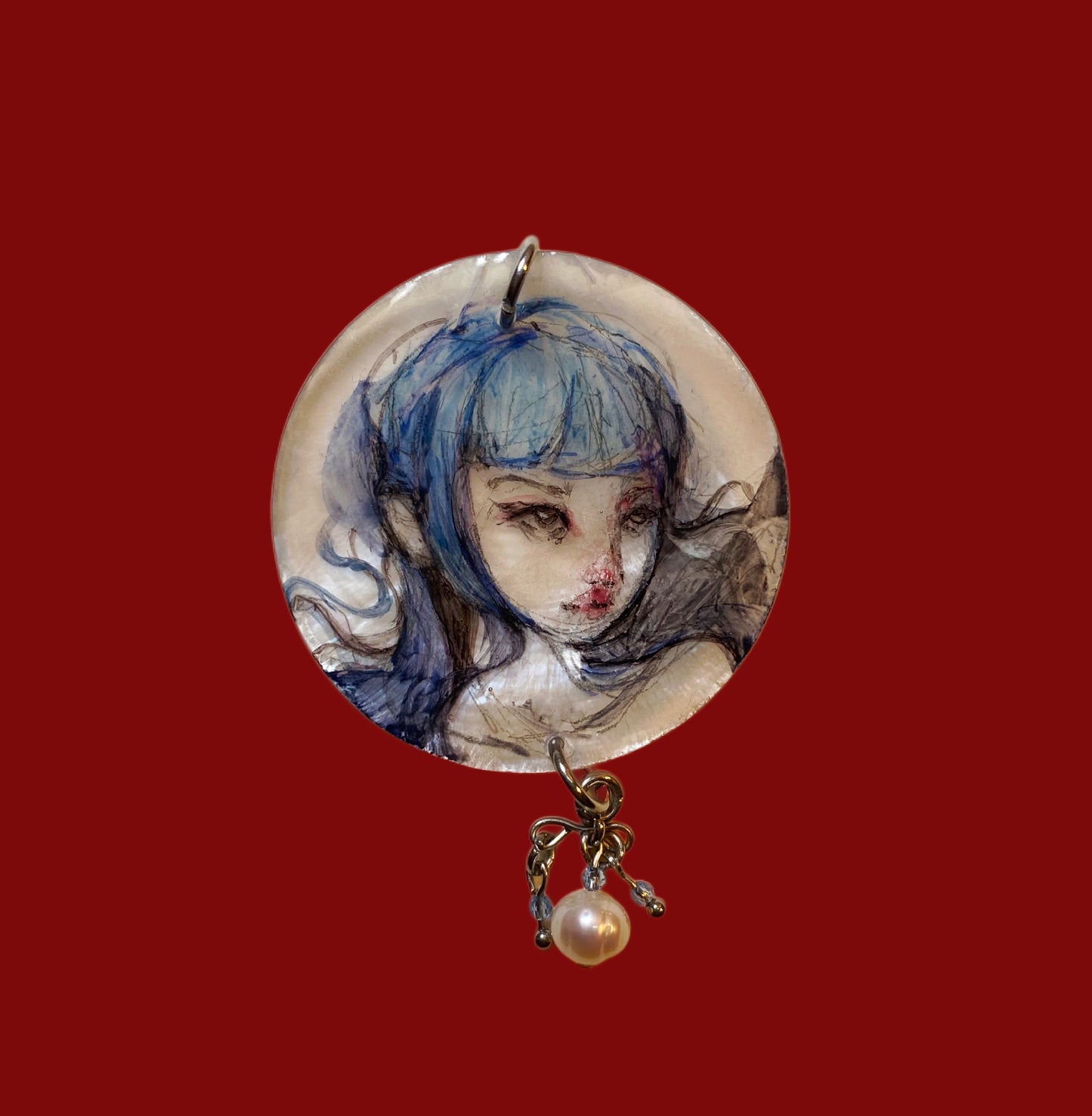 Mother of pearl collar {blueberry muffin}