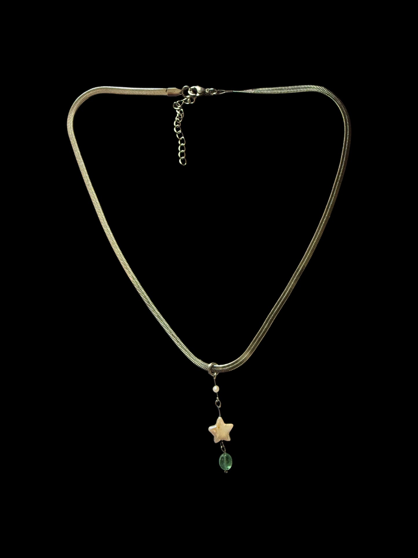 Silver snake necklace