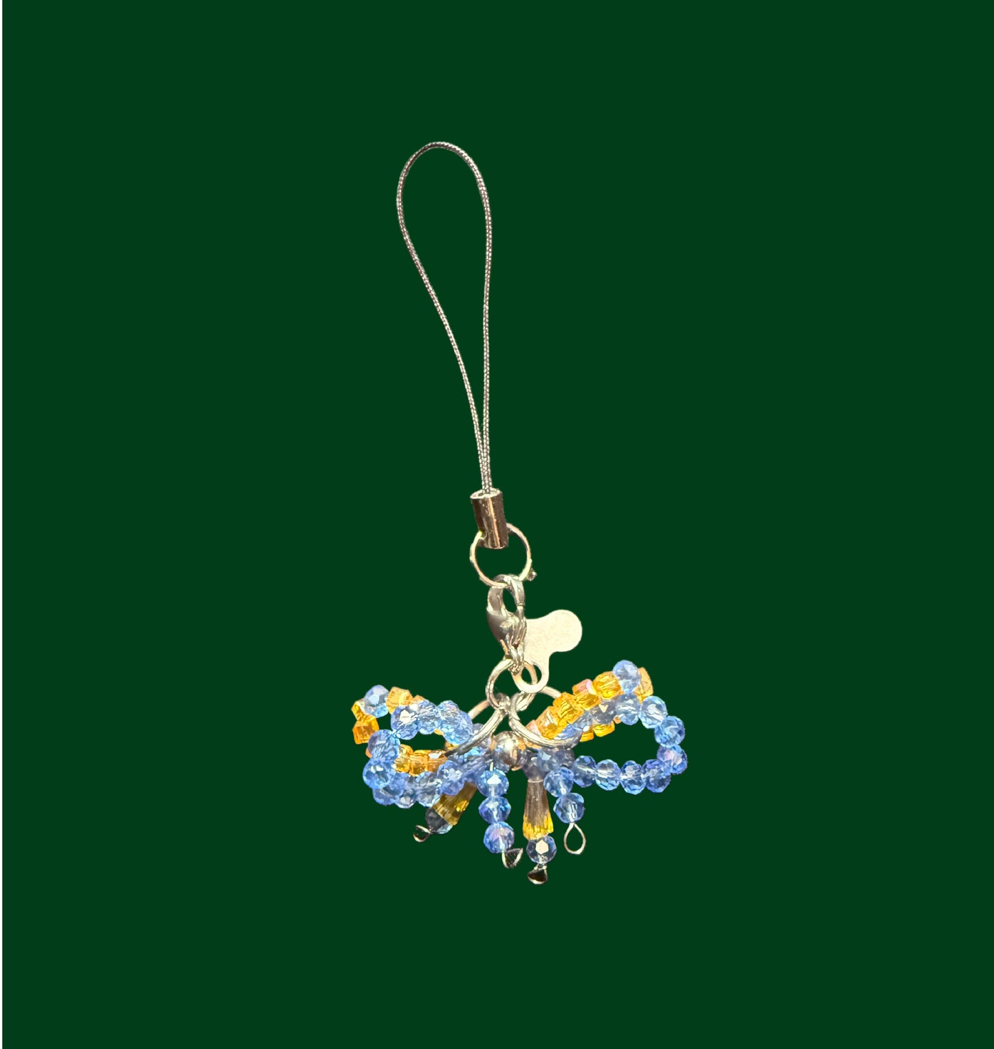Honey blue phone charm