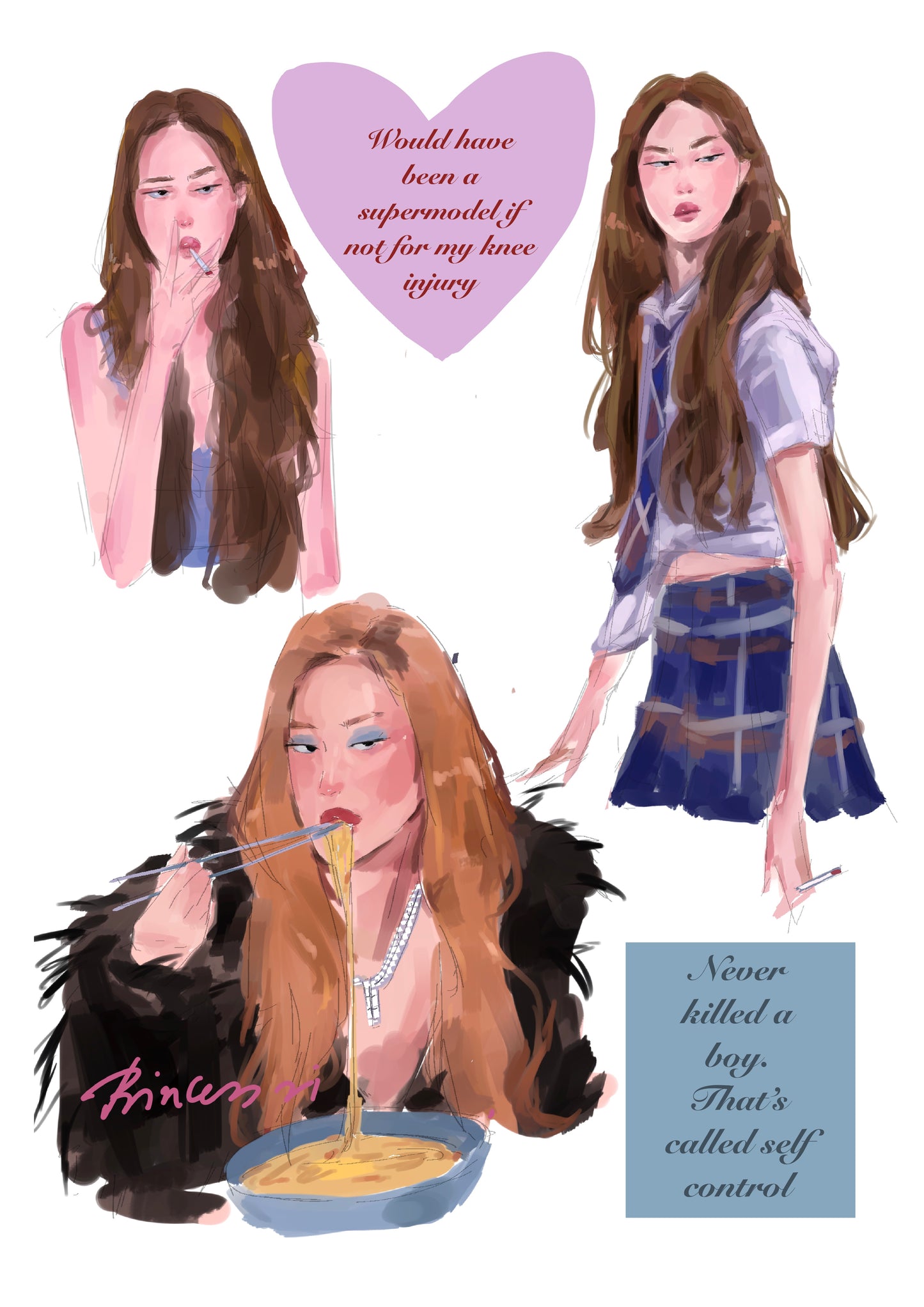 I am just a girl sticker sheet