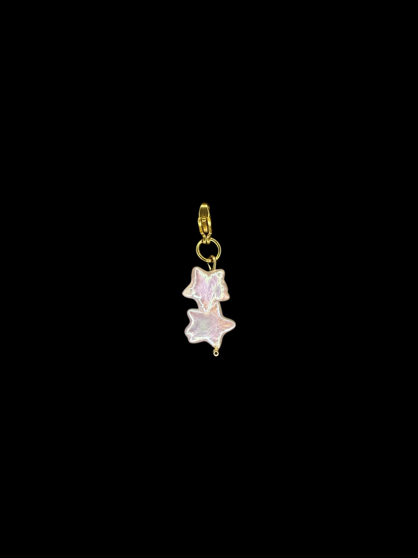 Twin pearl star charm