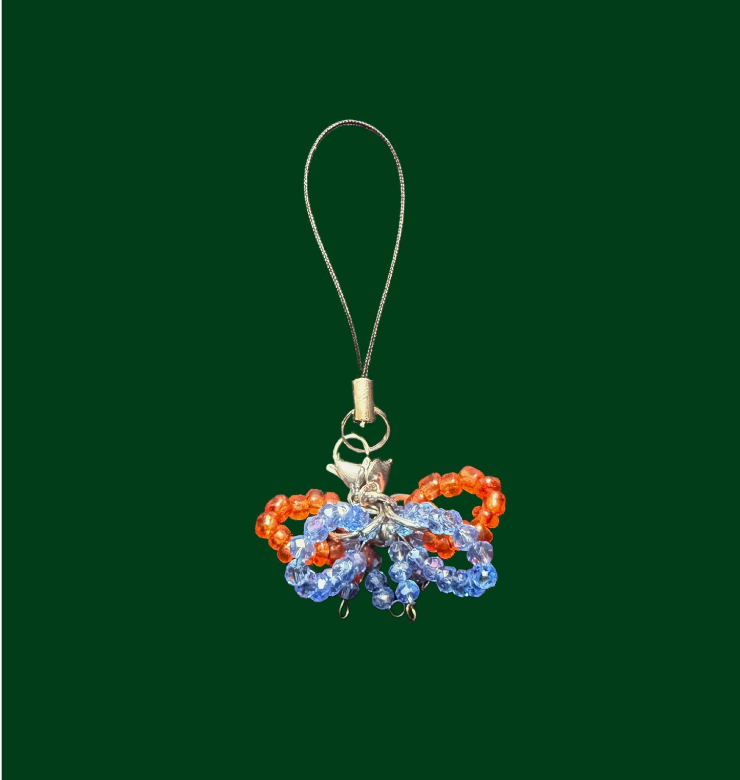 Blue orange phone charm