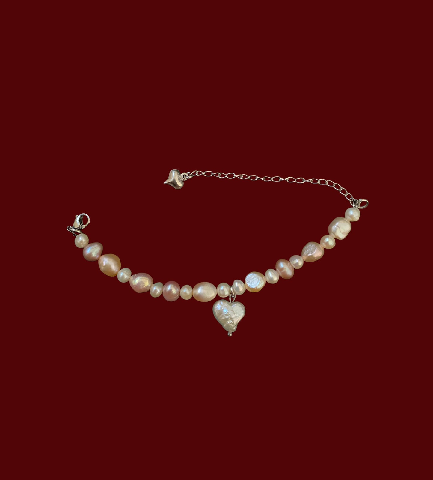 Mermaid pearl on star bracelet/ anklet { freshwater cultured pearl}