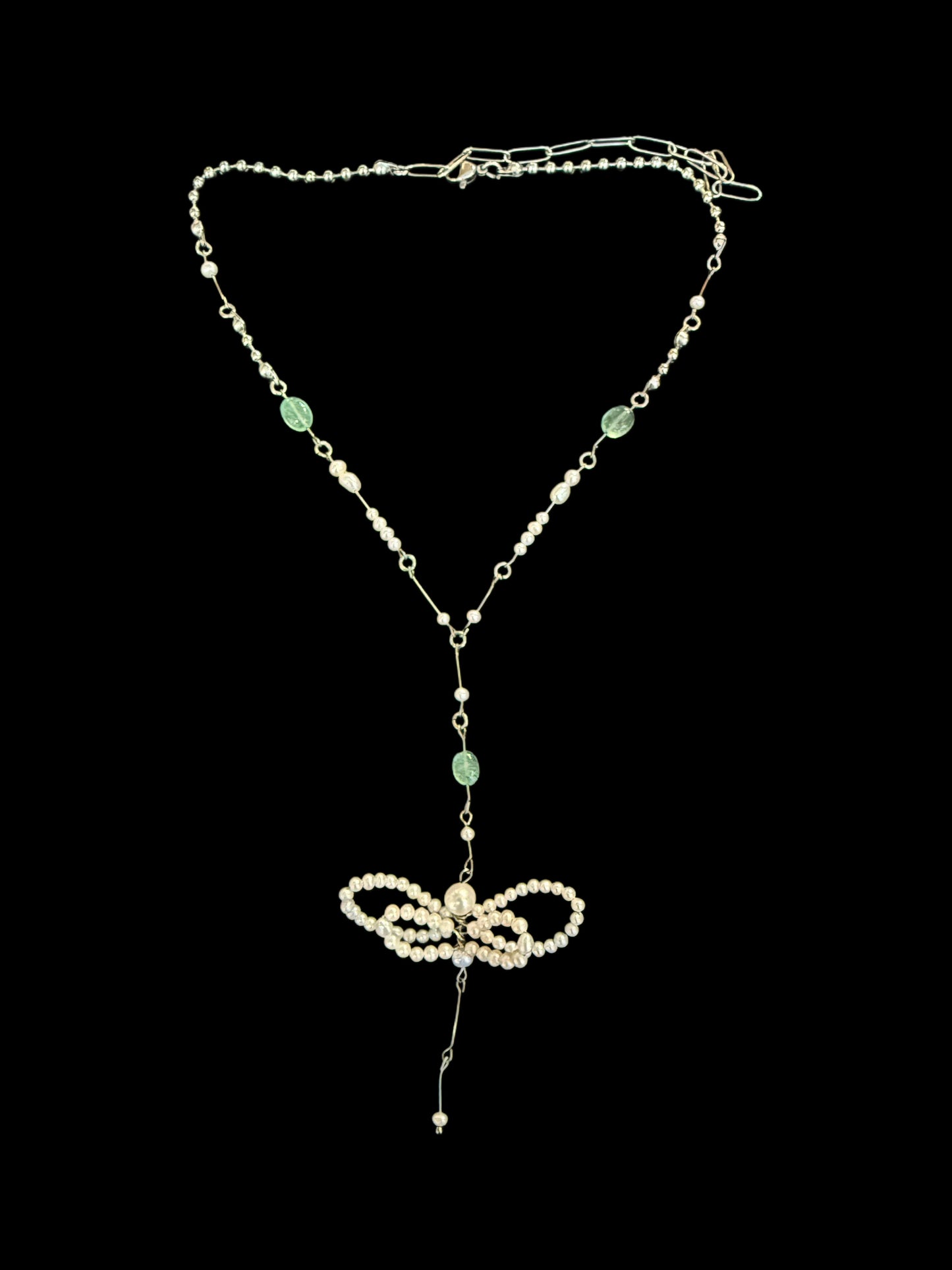 Baby pearl dragonfly chain