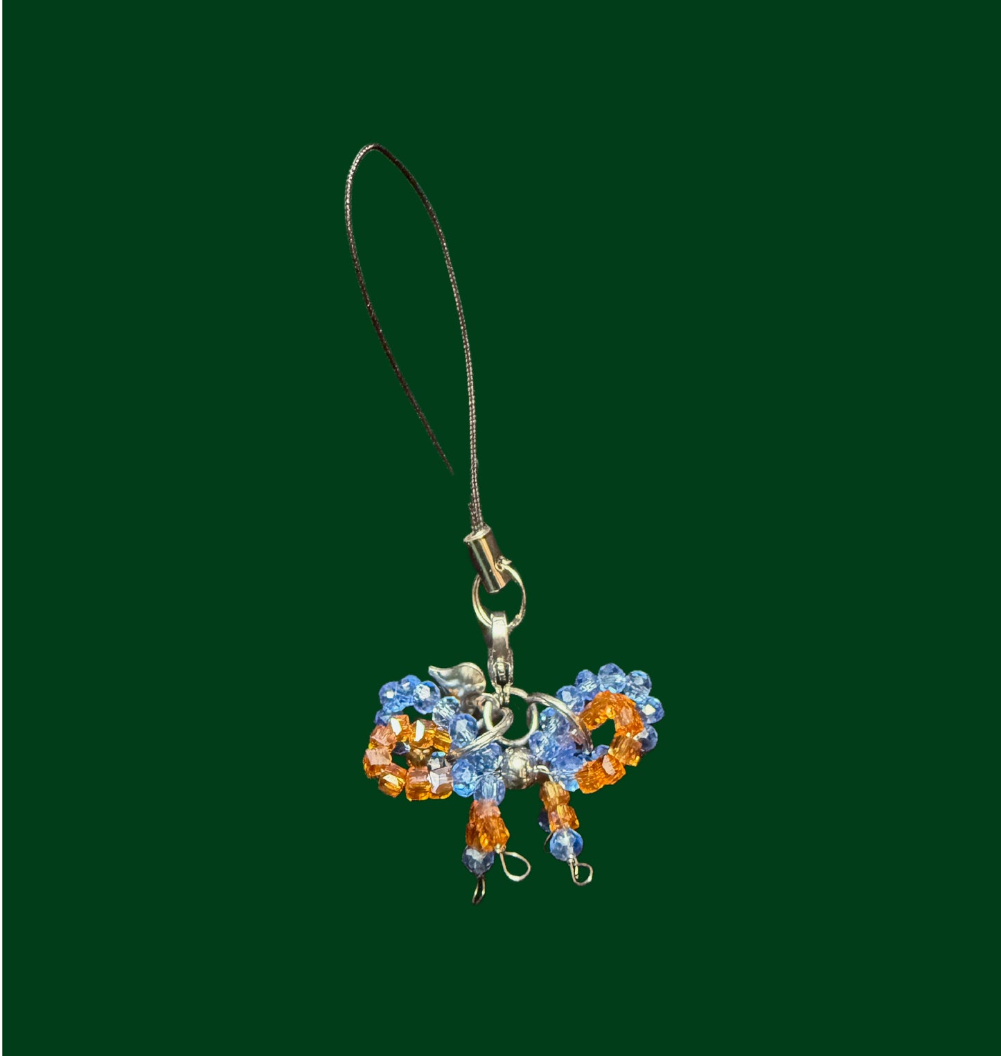 Blue orange phone charm