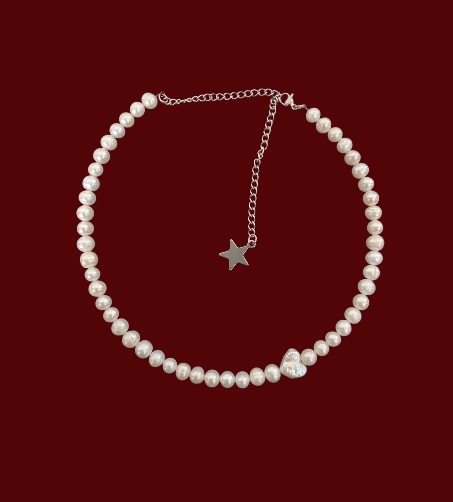 Heart on my sleeve choker {freshwater cultured pearl}