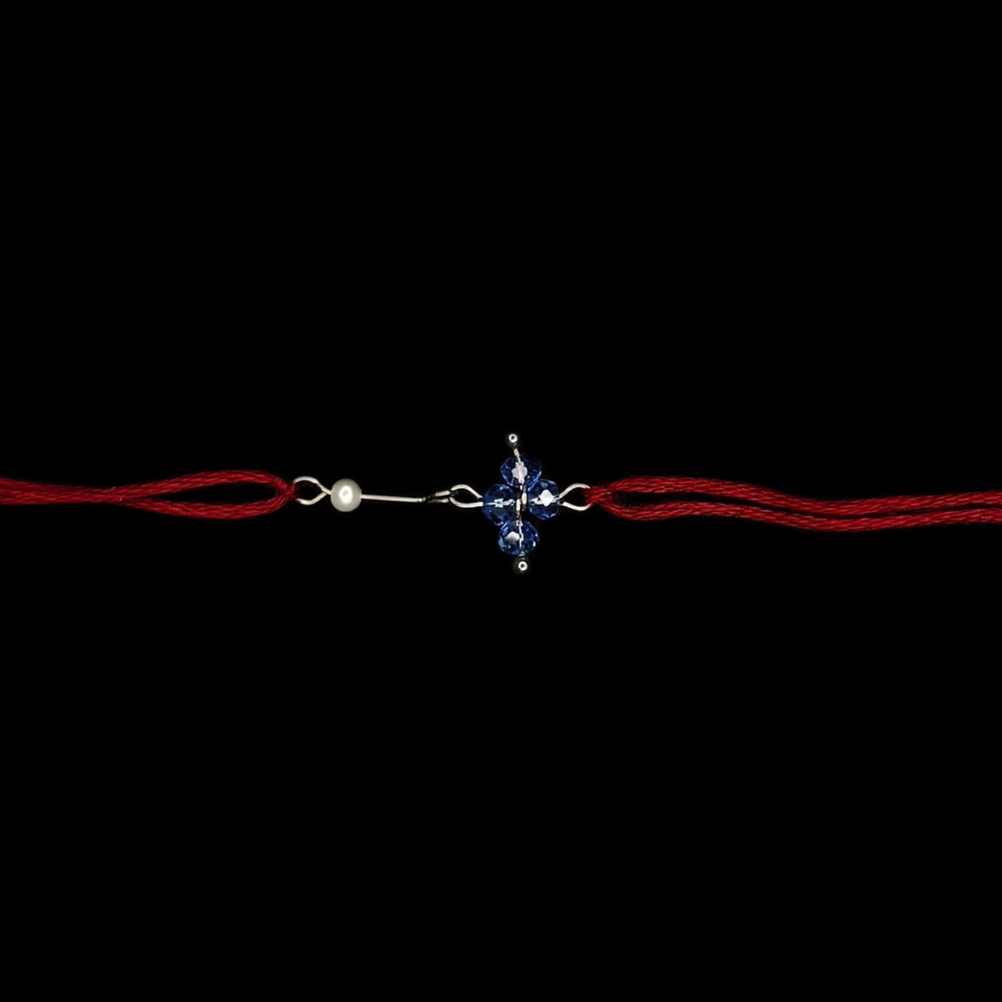Blue clover rakhi
