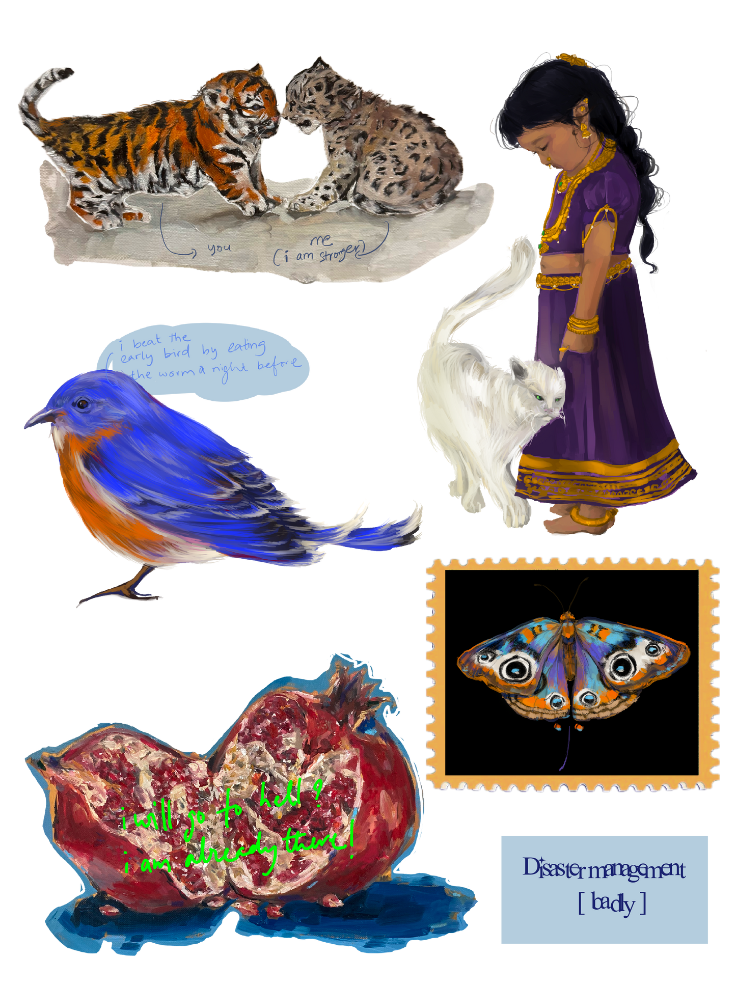 Animal sidekicks- sticker sheet { thin film}