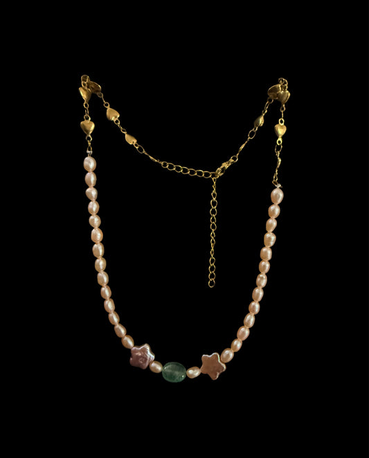 Pink stars holding hands