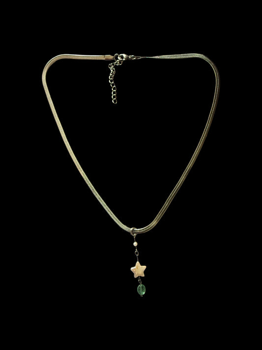 Silver snake necklace