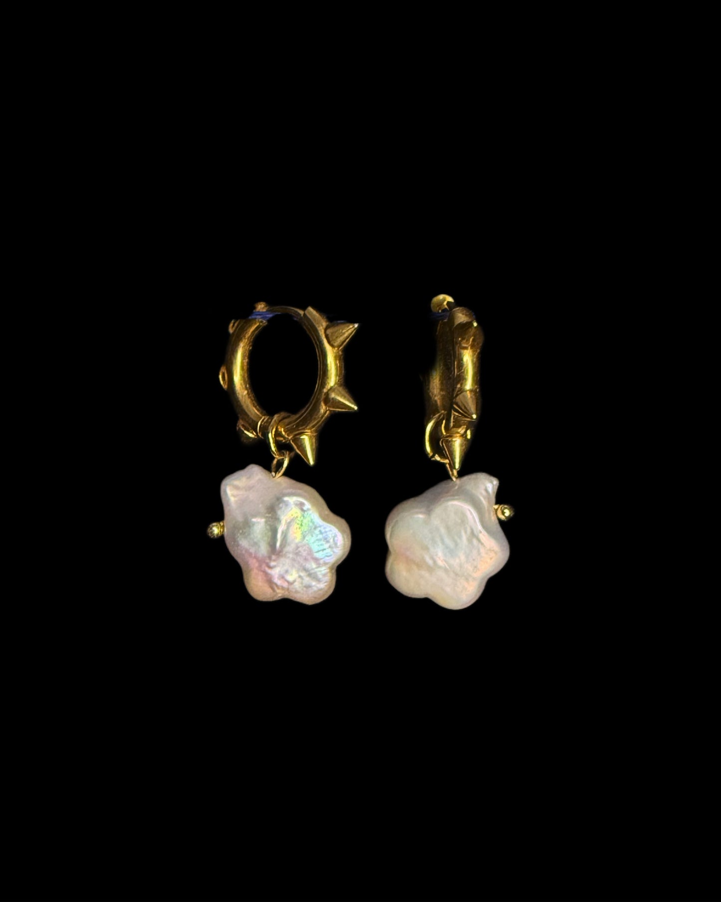 Flowers have spikes earrings