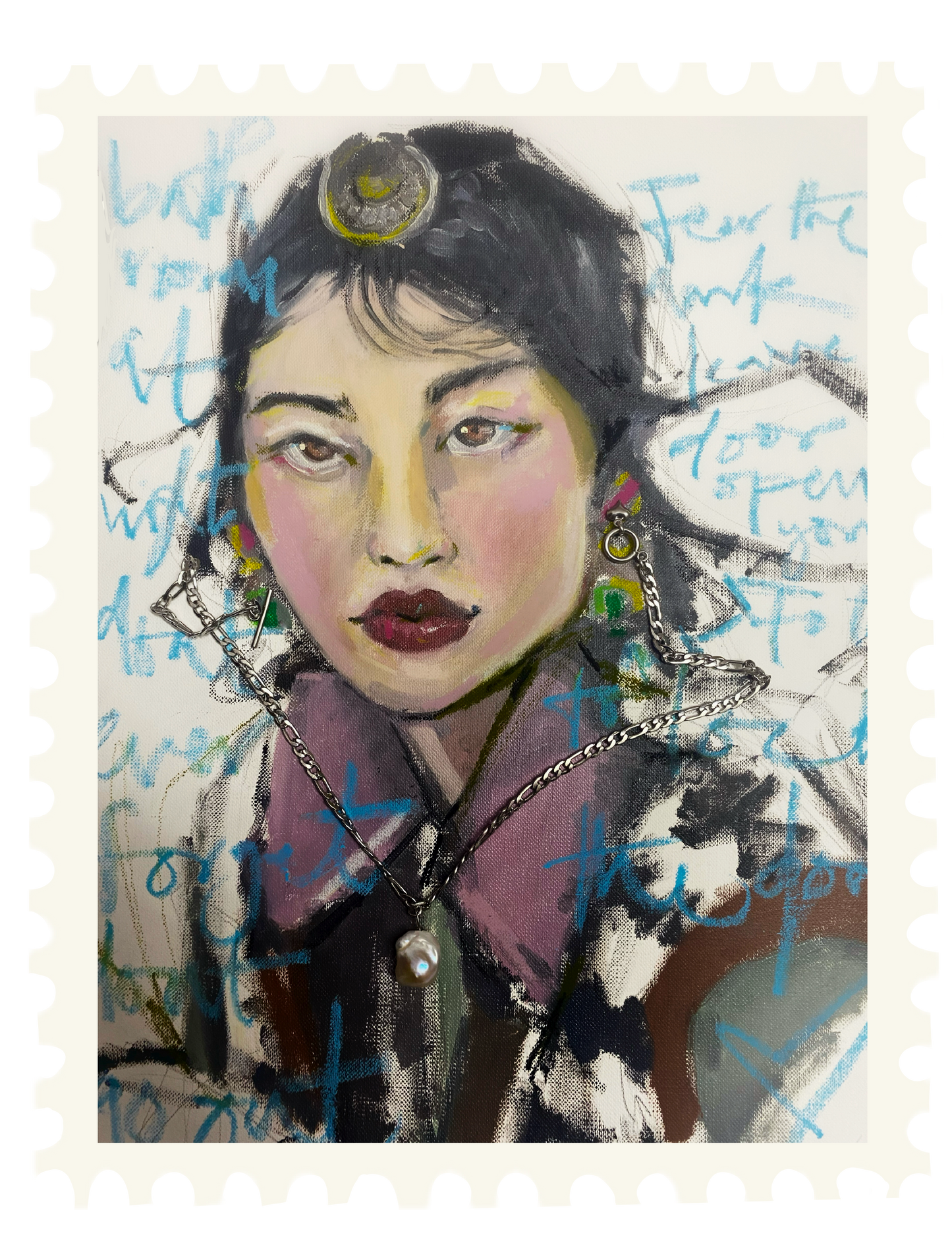 The pearl necklace stamp