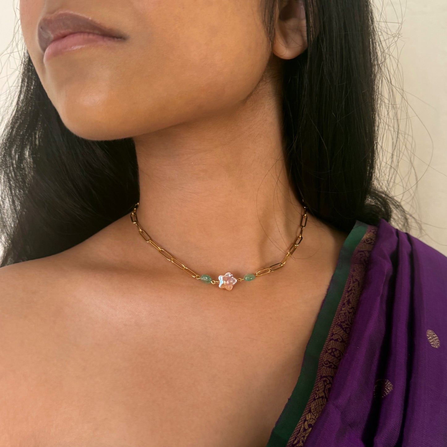Shooting flowers choker