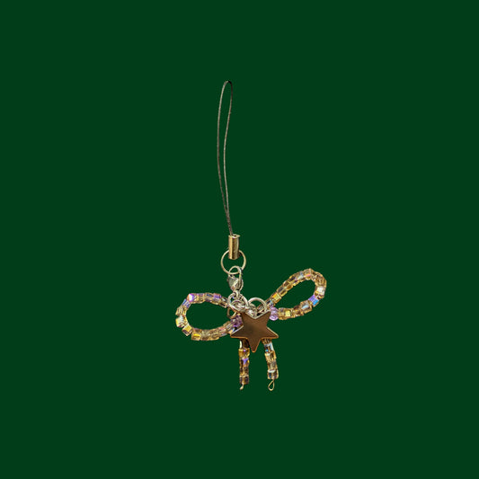 Single mini bow phone charms