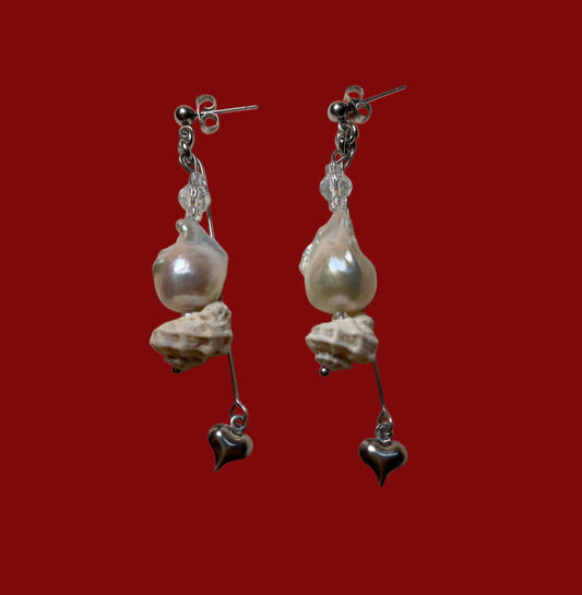 Sea snail earrings