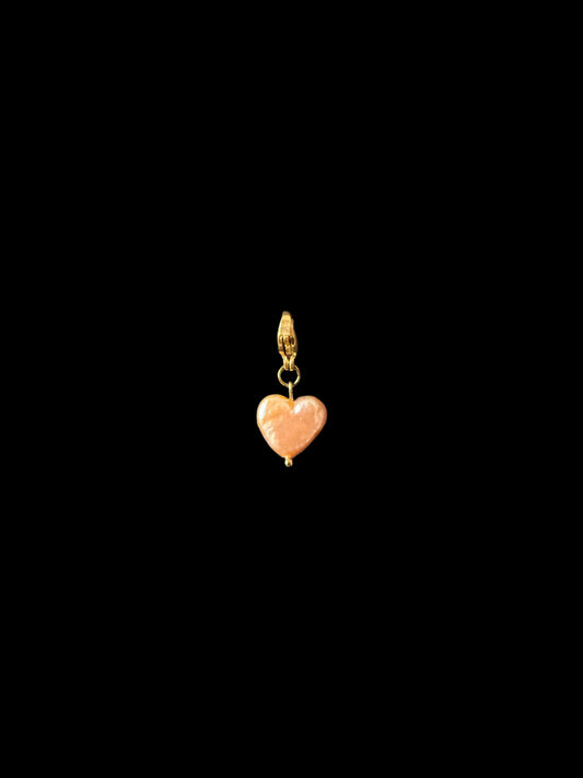 Coral Heart charm