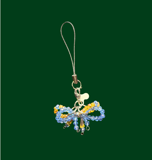 Honey blue phone charm