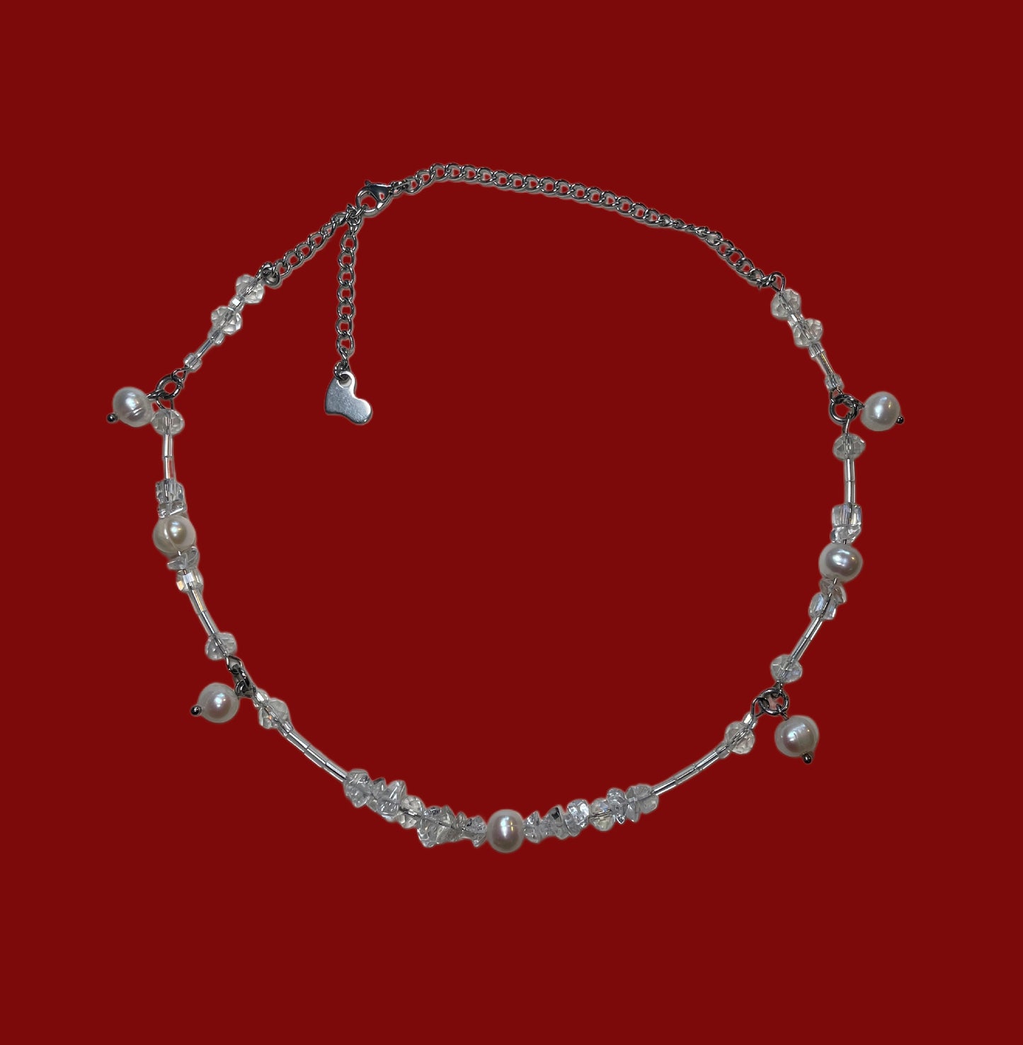 Ice pearl branch choker