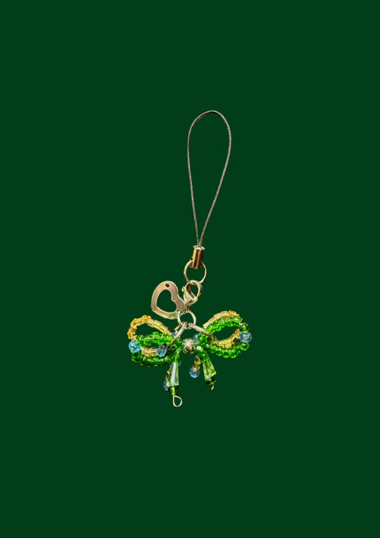 Green and yellow phone charm