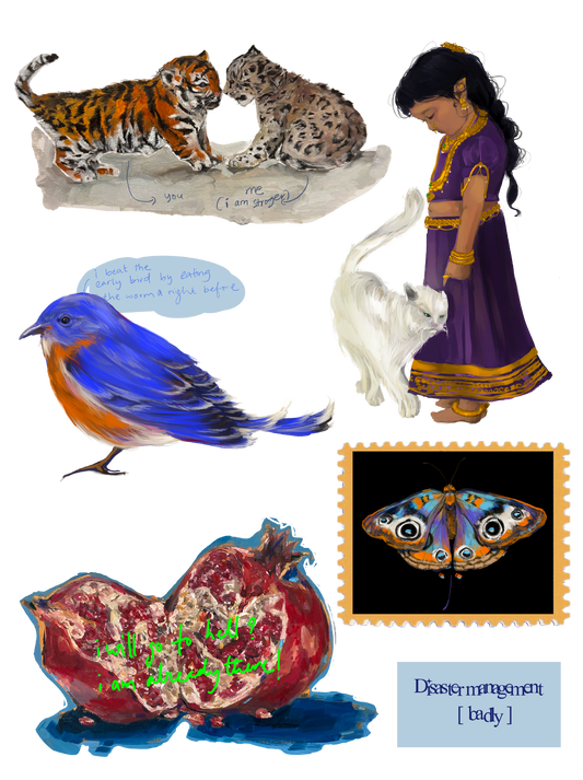 Animal sidekicks- sticker sheet { thin film}