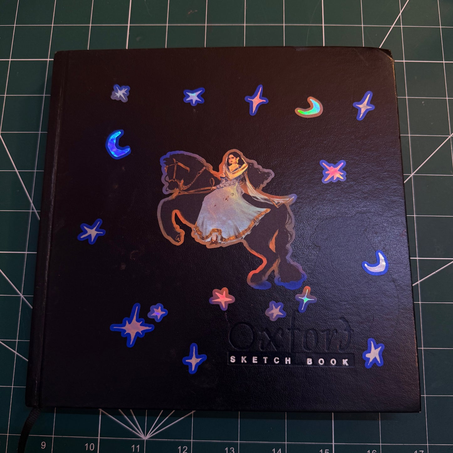 Finger gun lady holographic sticker sheet