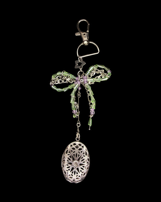 Vine bow pendent bag charm