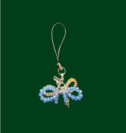 Blue and honey phone charm