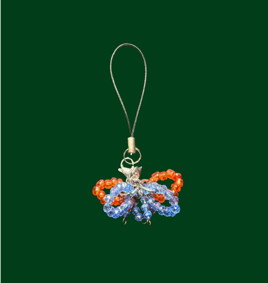 Blue orange phone charm