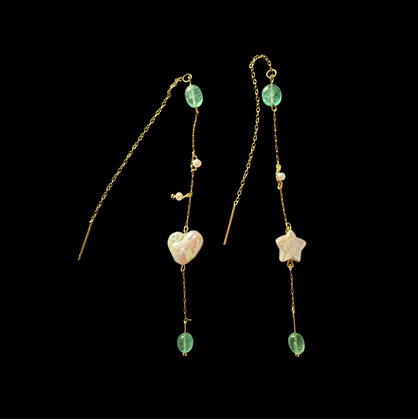 Threading earrings with danglers