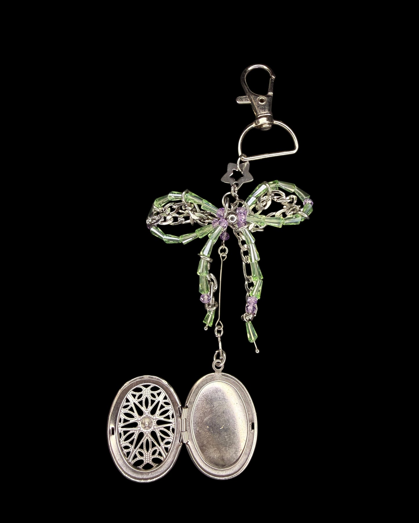 Vine bow pendent bag charm