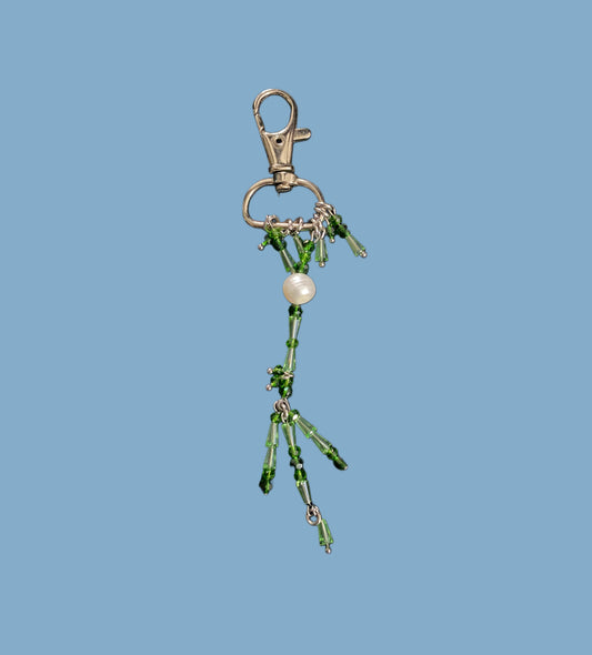 Green twig bag charm black