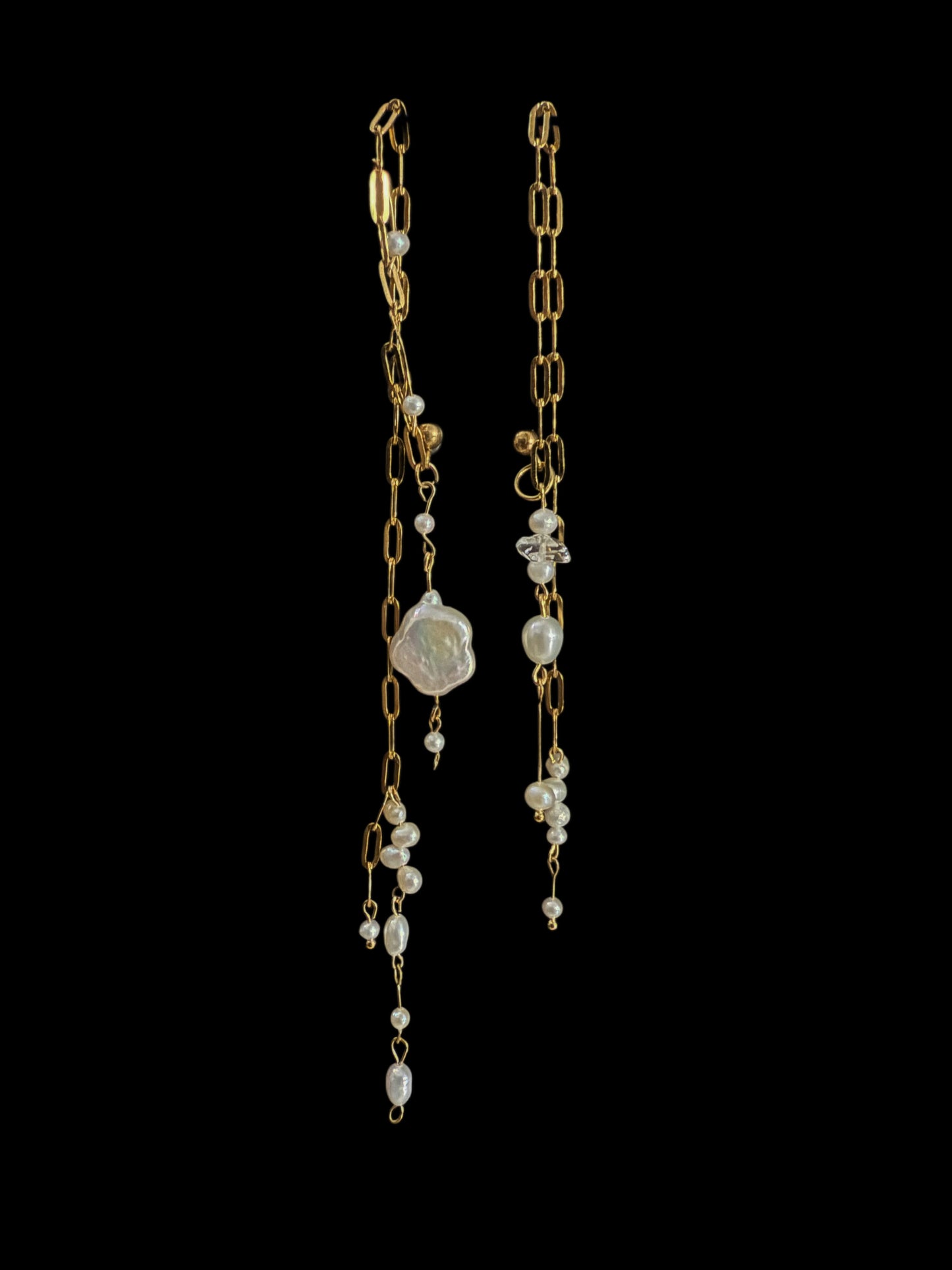 Over the ear fall earrings