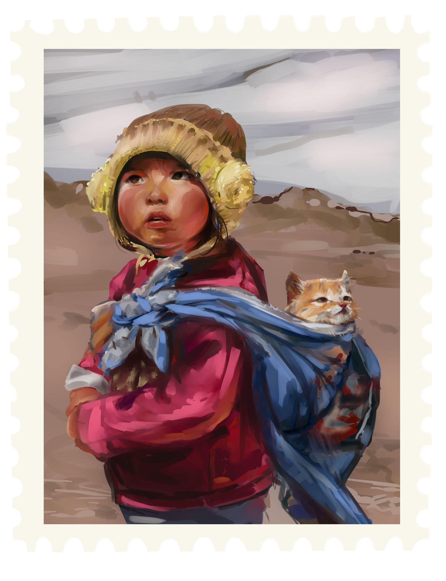 Mom told me pack only the essentials stamp