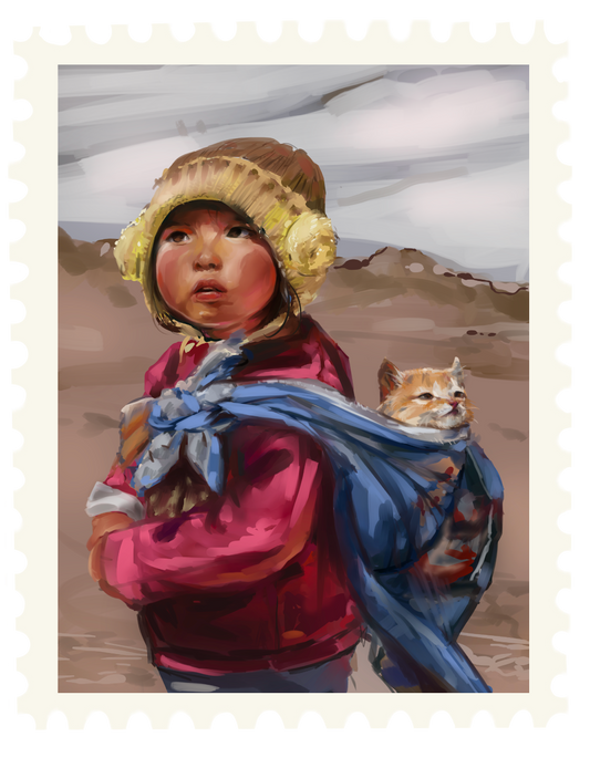 Mom told me pack only the essentials stamp