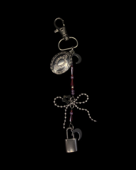 Nazar bead locket bag charm