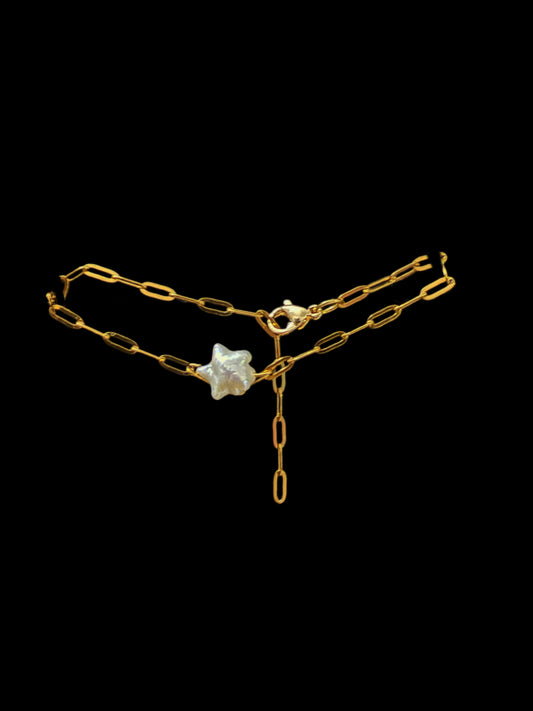 Wishing star gold bracelet