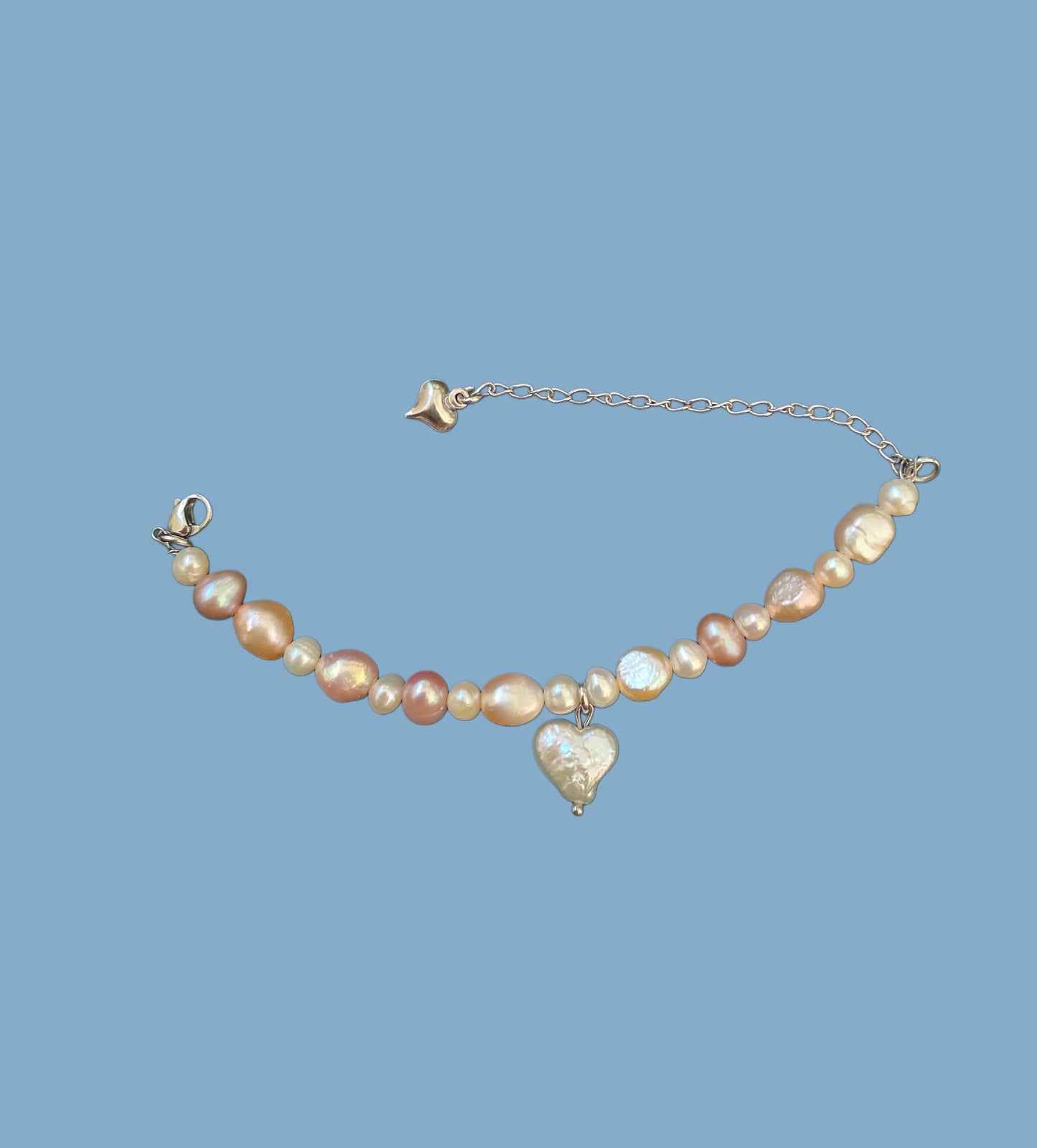 Mermaid pearl on star bracelet/ anklet { freshwater cultured pearl}