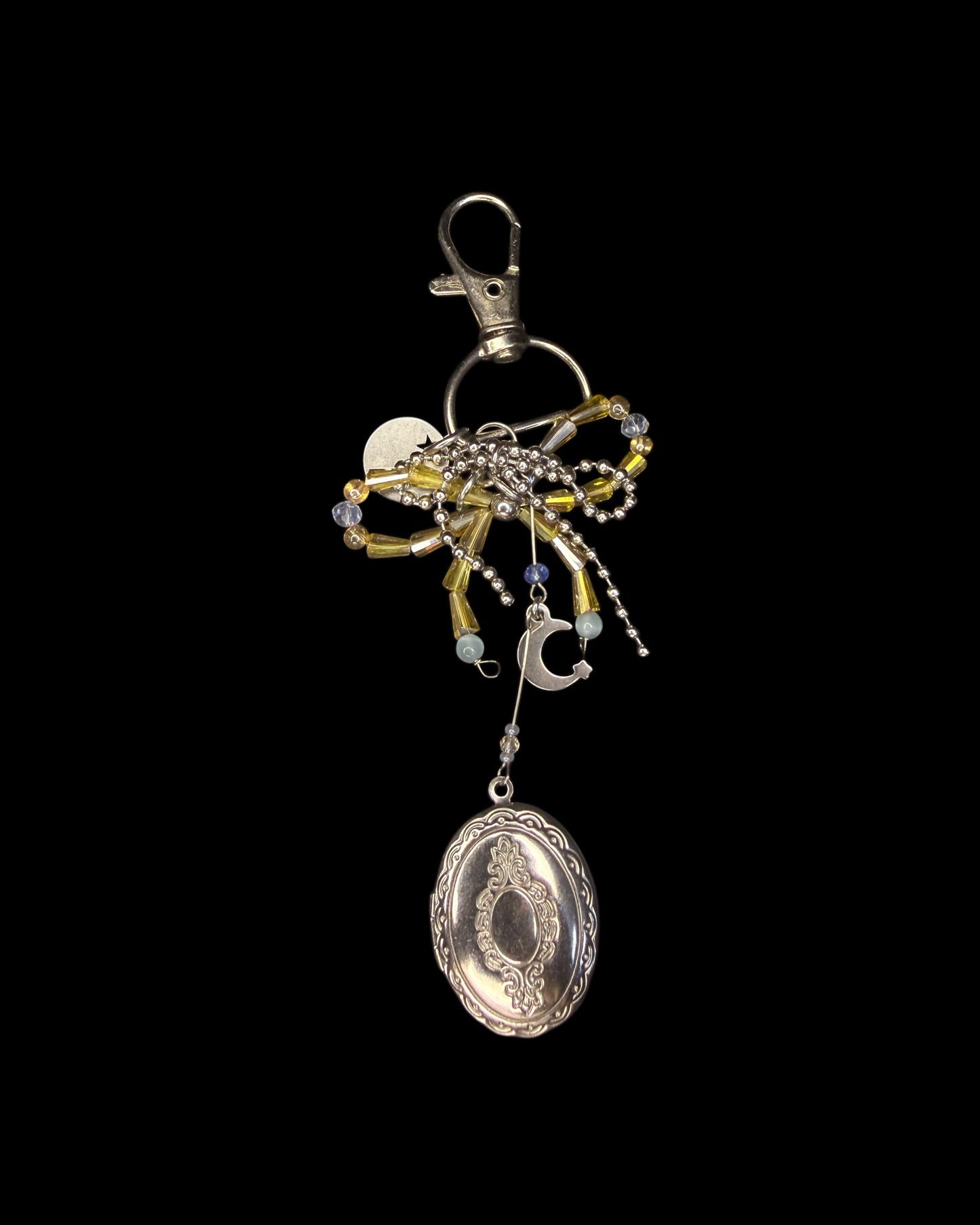 Sunshine bow locket bag charm