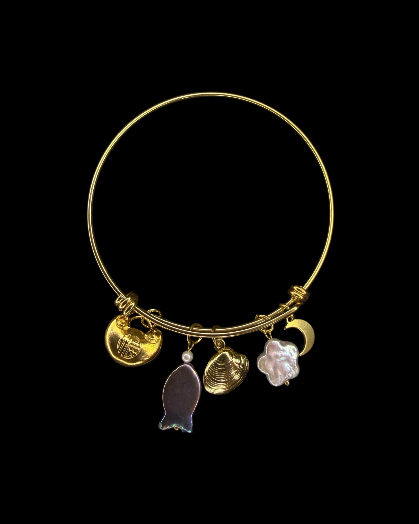 Golden fortune teller bangle