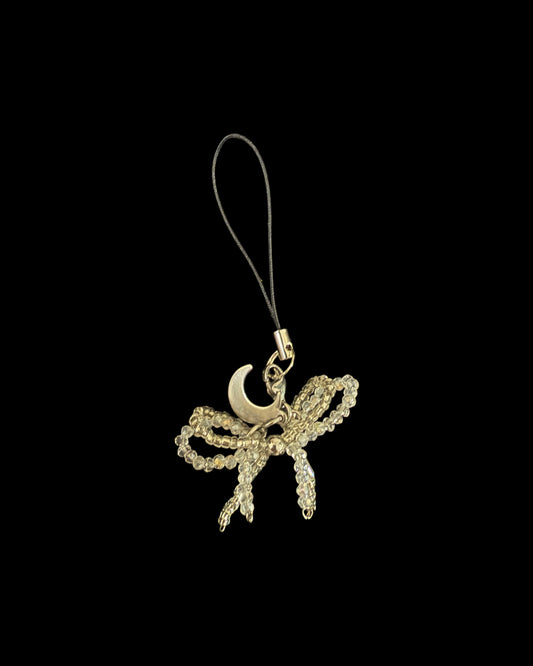 Icy moon phone charm